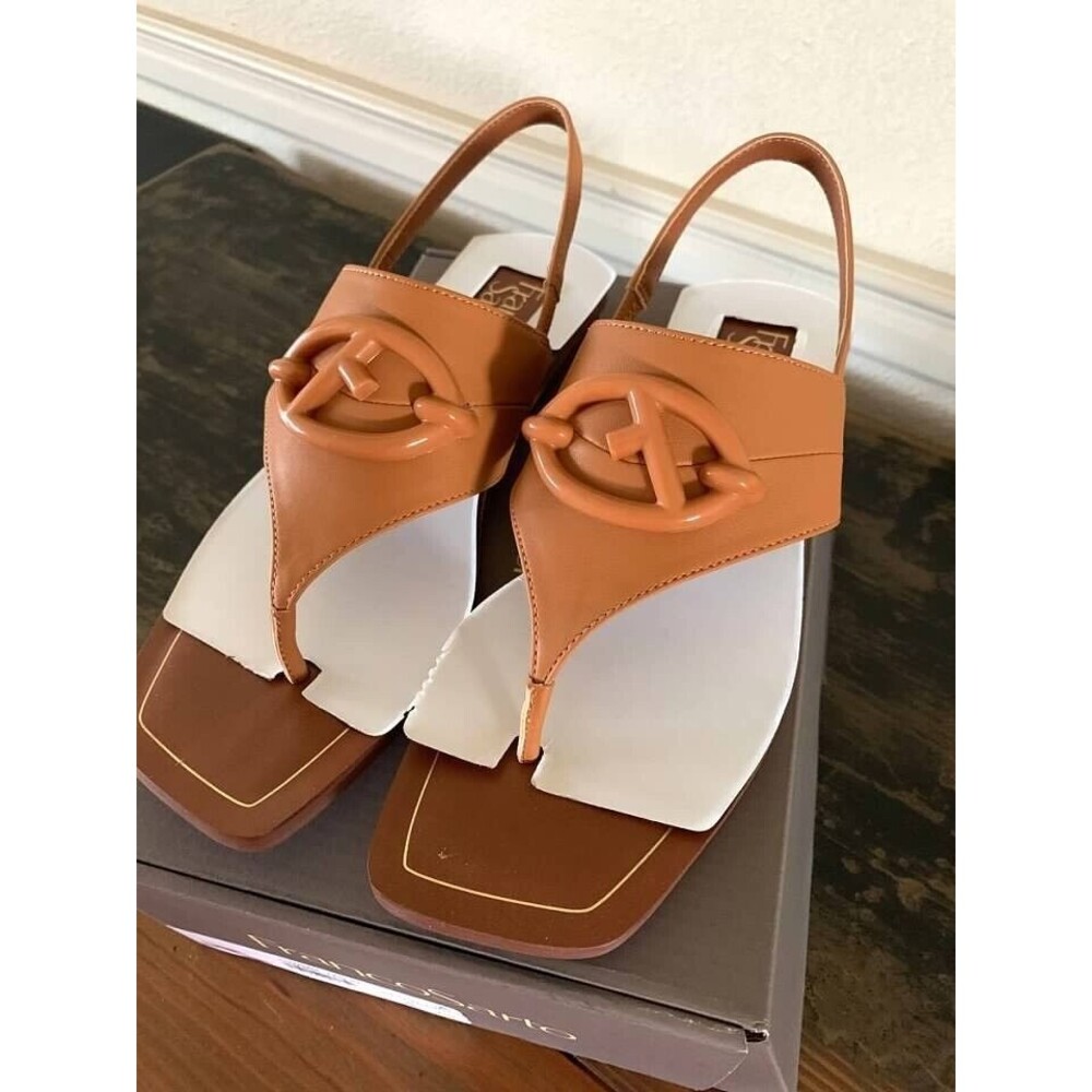 Franco Sarto Women's Emmie Thong Sandals Tan-NEW- SZ 8,9,10